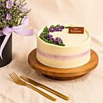 Birthday Wishes Combo Aster Box N Cake