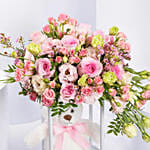 Blooming Rose Stand n Teddy Bear Combo