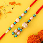 Blue Lumba Rakhi Set And Printed Mug Combo