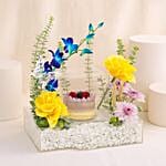 Blueberry Mini Cake N Flower Acrylic Tray