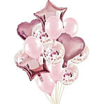 Charming Pink Helium Balloons
