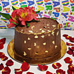 Chocolate Cake With Flower- Half Kg