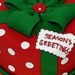 Christmas Greetings Theme Cake 8 Portions Chocolate