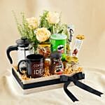 Coffee And Treats Rose Tray