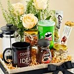 Coffee And Treats Rose Tray