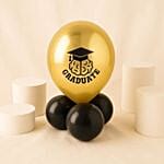 Congrats Graduation Balloon Set Gold N Black