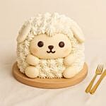 Cute Fluffy Sheep Chocolate Cake