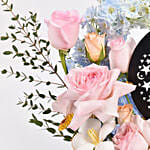 DaAwat Colorful Flowers With Decorative Stones