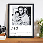 Dad Definition Photo Frame Gift For Dad