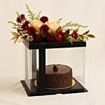Delightful Chocolate Birthday Cake With Flowers