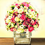 Delightful Mixed Flowers Vase Arrangement