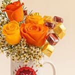 Diwali Flowers N Chocolates Mug