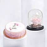 Eternal Pink Rose N MomS Delight Cake
