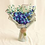 Fascinating Royal Blue Orchids Flower Bouquet