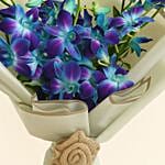 Fascinating Royal Blue Orchids Flower Bouquet