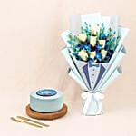 FatherS Day Flowers N Cake Combo