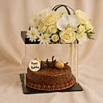 Ferrero Rocher Cake N White Flower Box