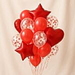 Festive Metallic Red Helium Balloons