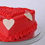 Floral Red Heart Cake 1 Kg