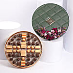 Flowers With Bostani Chocolate Leathered Box Big Size