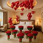 Full Room Balloon And Flowers Decoration Ceiling Balloons With Flowers