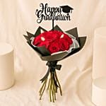 Happy Graduation Red Roses Bouquet