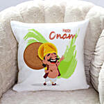 Happy Onam King Mahabali Printed Cushion