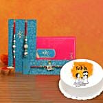 Happy Rakhi 1 Kg Cake With Rakhi Set