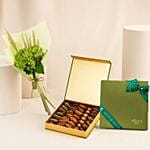 Hydrangea Bouquet With Bateel Palm Gift Set