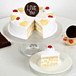 Love You Valentine Pineapple Cake Half Kg