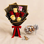 Mixed Roses Flower Bouquet With Patchi