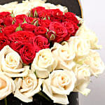 Peach and Red Rose Box With Patchi Chocolates