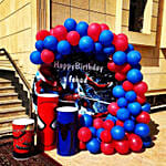 Personalised Spiderman Theme Birthday Balloon Decor