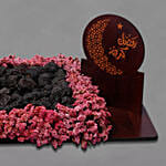 Pink Flowers And Ajwa Dates Ramadan Kareem Tray