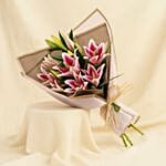 Pink Lilies Flower Bouquet
