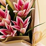 Pink Lilies Flower Bouquet