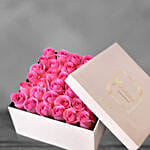 Pink Roses In A Square Box