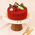 Premium Rose Bouquet N Red Velvet Cake Set