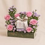 Purple Flowers Tray N Chocolates