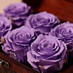 Purple Preserved Roses Treasured Box