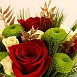 Red Rose N Daisy Flower Mug