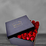 Red Roses In Square Box