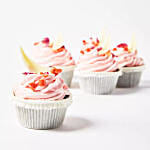 Rose Cream Cup Cakes 6 Pcs
