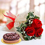 Roses & Chocolate Mousse Cake 8 Portions