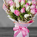 Serene Mixed Roses Beautifully Tied Bouquet