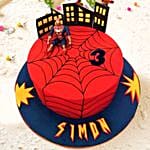 Spiderman Theme Cake 16 Portions Vanilla