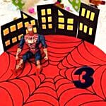 Spiderman Theme Cake 8 Portions Chocolate