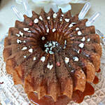 Spongy Carrot Nut Cake With Caramel Sauce