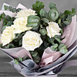 Stunning White Rose Bouquet