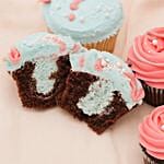 Swirl And Question Mark Red Velvet Cupcakes Set Of 16